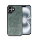 iPhone 16 Plus Kılıf Aras Deri Kapak - Koyu Yeşil