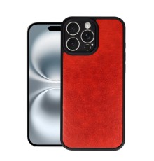 iPhone 16 Pro Kılıf Aras Deri Kapak - Kırmızı