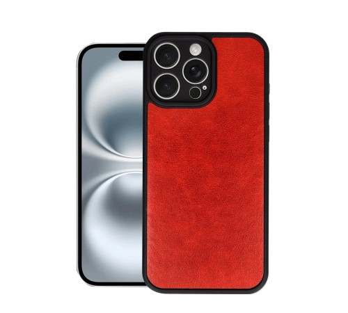 iPhone 16 Pro Kılıf Aras Deri Kapak - Kırmızı iPhone 16 Pro Kılıf Aras Deri Kapak - Kırmızı