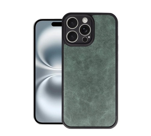 iPhone 16 Pro Kılıf Aras Deri Kapak - Koyu Yeşil iPhone 16 Pro Kılıf Aras Deri Kapak - Koyu Yeşil