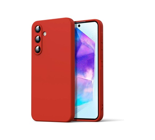 Samsung Galaxy A16 5G Kılıf Nano içi Kadife Silikon - Kırmızı Samsung Galaxy A16 5G Kılıf Nano içi Kadife Silikon - Kırmızı