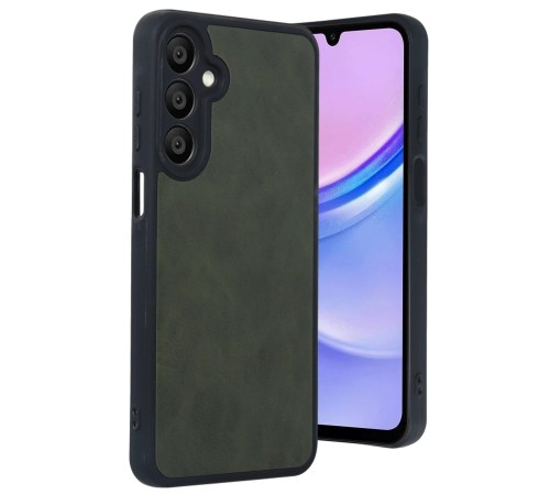 Samsung Galaxy A16 5G Kılıf Aras Deri Kapak - Koyu Yeşil