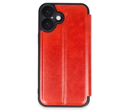 iPhone 16 Kılıf Flip Cover - Kırmızı