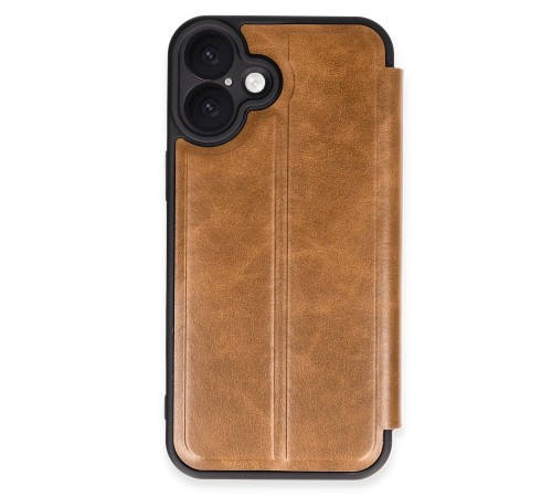 iPhone 16 Kılıf Flip Cover - Taba