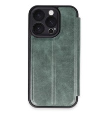 iPhone 16 Pro Kılıf Flip Cover - Koyu Yeşil