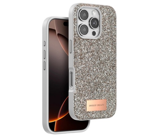 iPhone 16 Pro Max Bright Simli Kapak - Çöl Titanyum iPhone 16 Pro Max Bright Simli Kapak - Çöl Titanyum