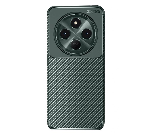 Xiaomi Redmi 14C Kılıf Auto Focus Karbon Kapak - Koyu Yeşil Xiaomi Redmi 14C Kılıf Auto Focus Karbon Kapak - Koyu Yeşil