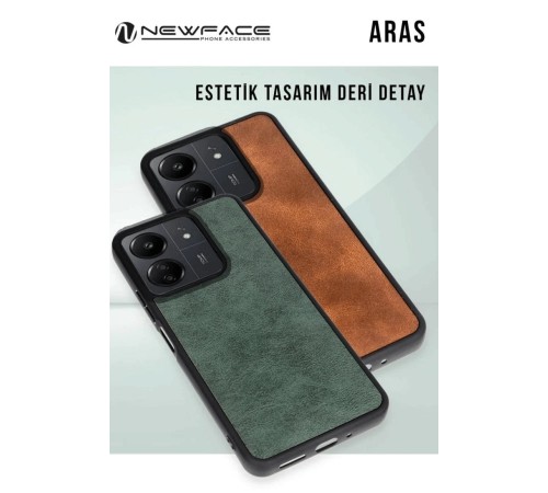 Xiaomi Redmi 14C Kılıf Aras Deri Kapak - Siyah Xiaomi Redmi 14C Kılıf Aras Deri Kapak - Siyah