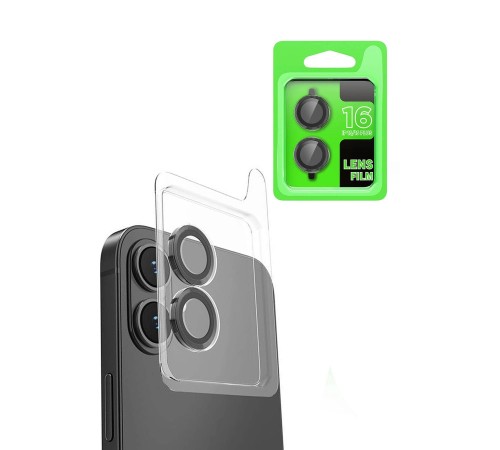 iPhone 16 Raze Metal Kamera Lens - Siyah iPhone 16 Raze Metal Kamera Lens - Siyah