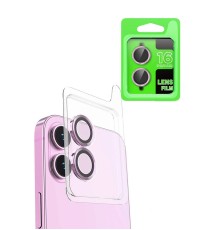 iPhone 16 Raze Metal Kamera Lens - Pembe
