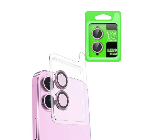 iPhone 16 Raze Metal Kamera Lens - Pembe iPhone 16 Raze Metal Kamera Lens - Pembe