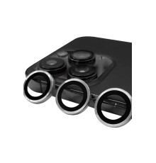 iPhone 15 Pro Raze Metal Kamera Lens - Gümüş