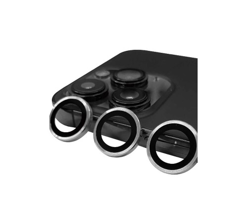 iPhone 15 Pro Raze Metal Kamera Lens - Gümüş iPhone 15 Pro Raze Metal Kamera Lens - Gümüş