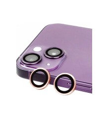 iPhone 15 Raze Metal Kamera Lens - Pembe