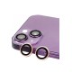 iPhone 15 Raze Metal Kamera Lens - Pembe