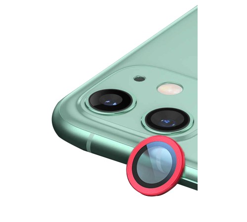 iPhone 12 Mini Raze Metal Kamera Lens - Kırmızı