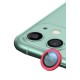 iPhone 12 Mini Raze Metal Kamera Lens - Kırmızı