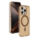 iPhone 16 Pro Max Gleam PC Sert Magsafe Kılıf - Şeffaf-Gold