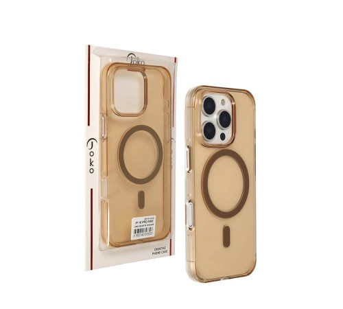 iPhone 16 Pro Max Gleam PC Sert Magsafe Kılıf - Şeffaf-Gold iPhone 16 Pro Max Gleam PC Sert Magsafe Kılıf - Şeffaf-Gold