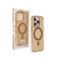 iPhone 16 Pro Max Gleam PC Sert Magsafe Kılıf - Şeffaf-Gold