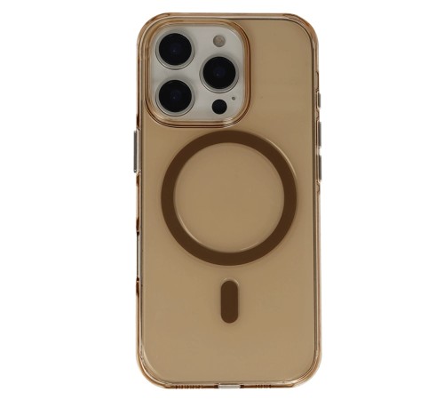 iPhone 16 Pro Max Gleam PC Sert Magsafe Kılıf - Şeffaf-Gold iPhone 16 Pro Max Gleam PC Sert Magsafe Kılıf - Şeffaf-Gold