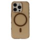 iPhone 16 Pro Max Gleam PC Sert Magsafe Kılıf - Şeffaf-Gold