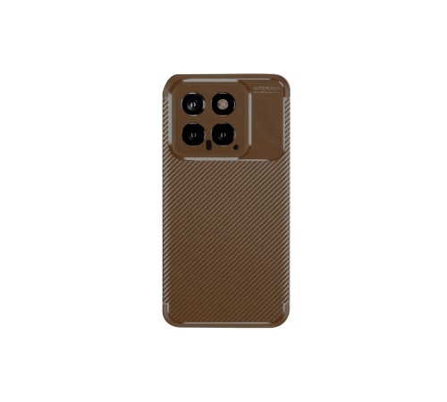 Xiaomi Mi 14T Kılıf Auto Focus Karbon Kapak - Kahverengi Xiaomi Mi 14T Kılıf Auto Focus Karbon Kapak - Kahverengi