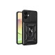 Samsung Galaxy A06 Kılıf Pars Lens Yüzüklü Silikon - Siyah