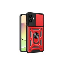 Samsung Galaxy A06 Kılıf Pars Lens Yüzüklü Silikon - Kırmızı
