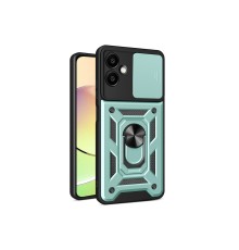 Samsung Galaxy A06 Kılıf Pars Lens Yüzüklü Silikon - Yeşil