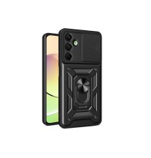 Samsung Galaxy A16 5G Kılıf Pars Lens Yüzüklü Silikon - Siyah