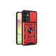 Samsung Galaxy A16 5G Kılıf Pars Lens Yüzüklü Silikon - Kırmızı