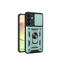 Samsung Galaxy A16 5G Kılıf Pars Lens Yüzüklü Silikon - Yeşil