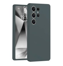 Samsung Galaxy S25 Ultra Kılıf Nano içi Kadife Silikon - Koyu Yeşil