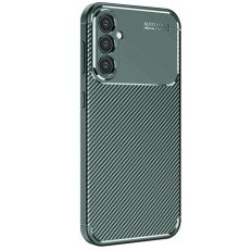 Samsung Galaxy S25 Kılıf Auto Focus Karbon Kapak - Koyu Yeşil