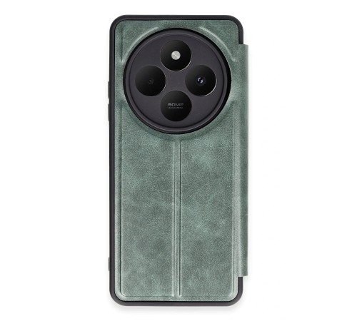 Xiaomi Redmi 14C Kılıf Flip Cover - Koyu Yeşil