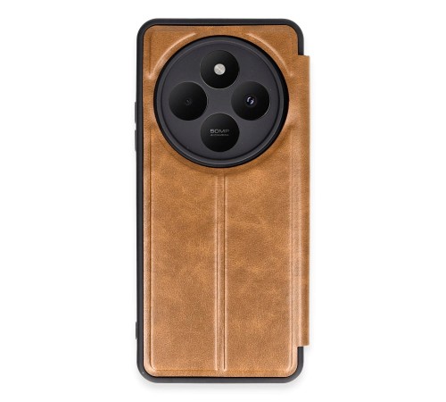 Xiaomi Redmi 14C Kılıf Flip Cover - Taba