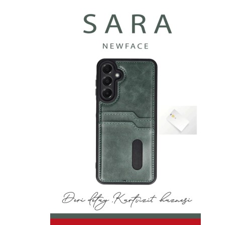 Samsung Galaxy A16 5G Kılıf Sara Kartvizitli Deri Kılıf - Kırmızı Samsung Galaxy A16 5G Kılıf Sara Kartvizitli Deri Kılıf - Kırmızı