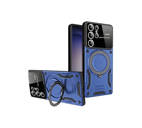 Samsung Galaxy S25 Ultra Kılıf Joy Lens Standlı Kapak - Lacivert Samsung Galaxy S25 Ultra Kılıf Joy Lens Standlı Kapak - Lacivert