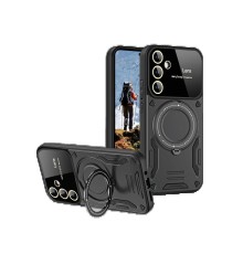Samsung Galaxy S24 FE Kılıf Joy Lens Standlı Kapak - Siyah