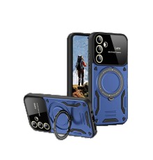 Samsung Galaxy S24 FE Kılıf Joy Lens Standlı Kapak - Lacivert
