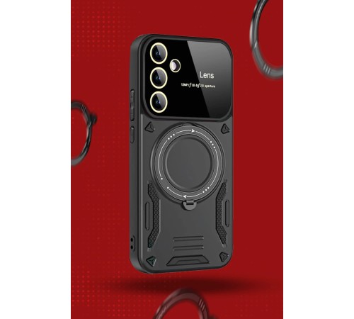 Samsung Galaxy S24 FE Kılıf Joy Lens Standlı Kapak - Lacivert Samsung Galaxy S24 FE Kılıf Joy Lens Standlı Kapak - Lacivert