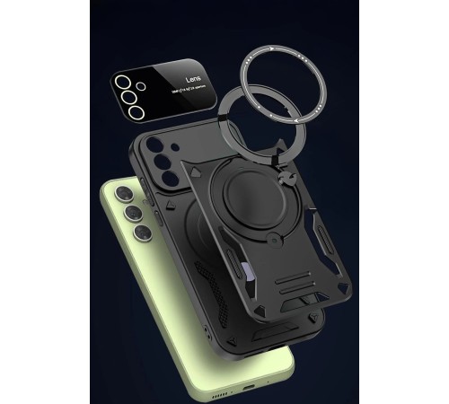 Samsung Galaxy S24 FE Kılıf Joy Lens Standlı Kapak - Lacivert Samsung Galaxy S24 FE Kılıf Joy Lens Standlı Kapak - Lacivert