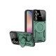 Samsung Galaxy S24 FE Kılıf Joy Lens Standlı Kapak - Koyu Yeşil