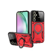 Samsung Galaxy S24 FE Kılıf Joy Lens Standlı Kapak - Kırmızı