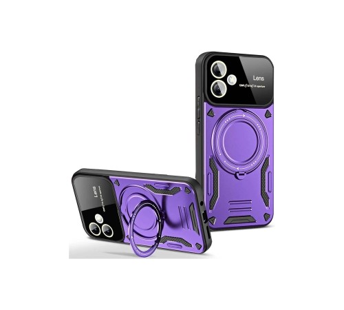 Samsung Galaxy A06 Kılıf Joy Lens Standlı Kapak - Mor Samsung Galaxy A06 Kılıf Joy Lens Standlı Kapak - Mor
