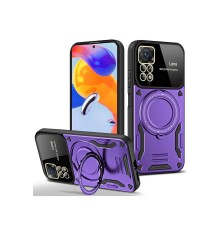 Xiaomi Redmi Note 11 Pro Kılıf Joy Lens Standlı Kapak - Mor