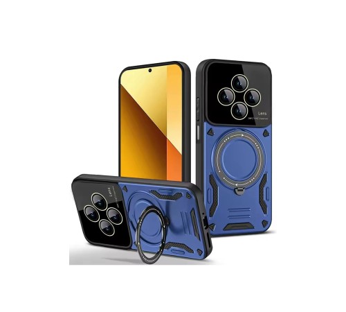 Xiaomi Redmi 14C Kılıf Joy Lens Standlı Kapak - Lacivert Xiaomi Redmi 14C Kılıf Joy Lens Standlı Kapak - Lacivert