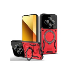 Xiaomi Redmi 14C Kılıf Joy Lens Standlı Kapak - Kırmızı