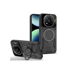 Xiaomi Redmi Note 14 Pro 4G Kılıf Joy Lens Standlı Kapak - Siyah